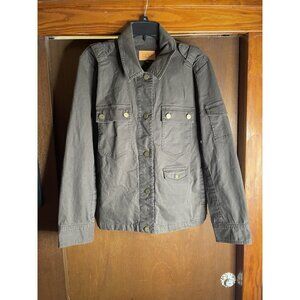 UGG Womens Canvas Denim Army Jacket XL Dark Gray NEW!